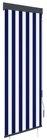 Tenda A Rullo Per Esterni 60x250 Cm Blu E Bianca /