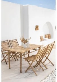 Tavolo da giardino rettangolare in bambù (150x80 cm) Marilin Bambù - Sklum