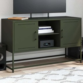 Mobile Tv Verde Oliva 100,5x39x60,5 Cm İn Acciaio /