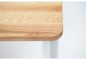 Tavolo da pranzo bianco con gambe arrotondate TRIVENTI, 80 x 80 cm Triventi - Ragaba