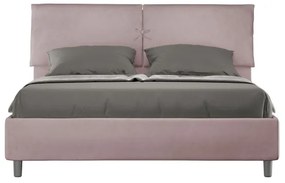 Letto contenitore da 160x190 in microfibra glicine Mados