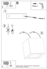 Sollux SL.0991 - Applique LEO 1xG9/40W/230V cemento