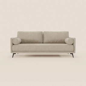 Basalto Divano lineare 2 o 3 posti con seduta unica e base in metallo in tessuto smacchiabile T31