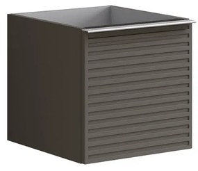 Mobile da bagno sotto lavabo Pixel grigio L 40 x H 40 x P 45.5 cm 2 cassetti, lavabo non incluso