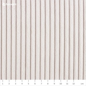 Divano angolare beige allungabile (con penisola a sinistra) con rivestimento in velluto a coste Tori – Bonami Selection