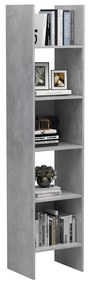 Libreria grigio cemento 40x35x180 cm in truciolato