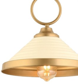 Lampadario a sospensione MONZA 1xE27/40W/230V Ø 30 cm crema/bronzo