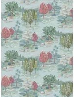 Osborne & Little Carta da parati Monteverde - Aqua/ Blush