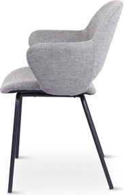 Set di sedie da pranzo grigio chiaro in imbottito 2 pz Rowley – Unique Furniture