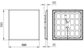 Philips - Lampada LED da incasso PROJECTLINE LED/36W/230V 59,5x59,5 cm