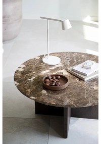 Tavolino rotondo in marmo marrone 90x90 cm Brooksville - Rowico