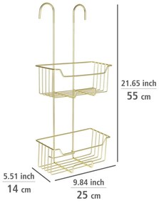 Mensola da bagno sospesa in acciaio inox color oro Milo - Wenko