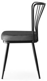 Set di 2 sedie da pranzo in metallo antracite Yildiz - Kalune Design