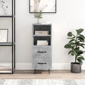 Credenza Grigio Cemento 34,5x34x90 Cm İn Legno Multistrato /