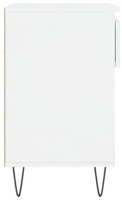 Scarpiera Bianco Lucido 70x36x60 cm in Legno Multistrato