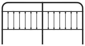 Testiera in metallo nero 200 cm