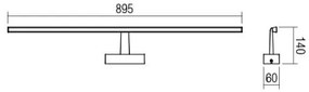 Redo 01-1678 - Illuminazione per specchio da bagno NEPTUNE LED/18W/230V IP44