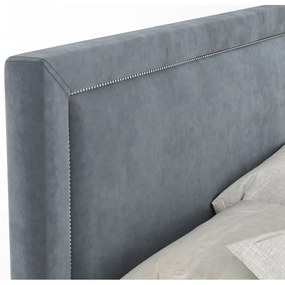 Letto boxspring grigio scuro con contenitore 200x200 cm Lavenda – Maison de Rêve