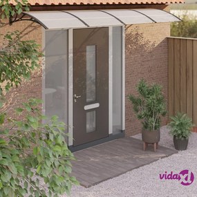 vidaXL Tettoia per Porta Nera 350x100 cm in Policarbonato