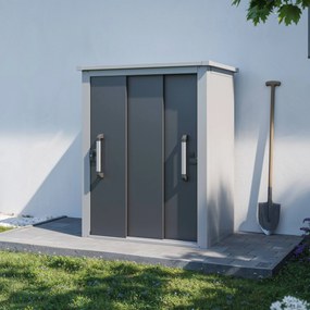PRIMEYARD 120 x 78 cm Armadio da esterno L, alluminio bianco - (GFPV01161)