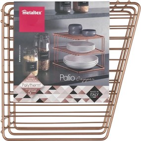 Ripiano aggiuntivo color rame in acciaio 25x25 cm Palio – Metaltex
