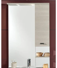 Specchio Contenitore Con Illuminazione Rimini larice L 70 x H 108 x P 18.5 cm