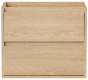 Mobile sotto lavabo sospeso 60 cm Placcatura rovere - MILIPAM