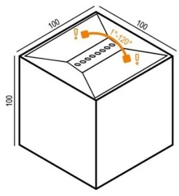 Plafoniera LED da esterno RIKO 2xLED/4W/230V nera IP44