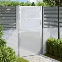 Cancello da Giardino 100x180 cm in Acciaio Inossidabile 376490