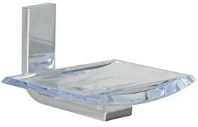 Porta sapone Materia trasparente con profili cromo lucido 11.5 cm x 7.5 cm in polipropilene