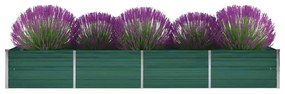 Letto Rialzato Giardino İn Acciaio Zincato 320x80x45 Cm Verde /