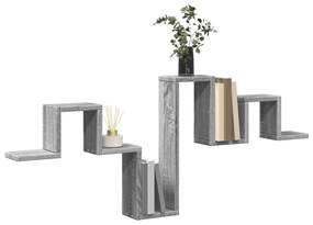 Mensola a muro grigio sonoma 104,5x10x43 cm legno multistrato