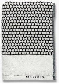 Telo da bagno in cotone bianco e nero 70x140 cm Grid - Mette Ditmer Denmark