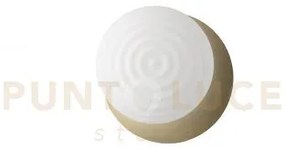 Applique tondo base oro vetro opaco 1 luce attacco e14