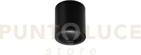 Plafoniera led manor tonda nera 7w 820lm cct 3000-4200-6500k 9x10 cm