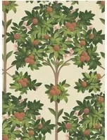 Cole & Son Carta da parati Orange Blossom - Orange/ Spring Green on Parchment