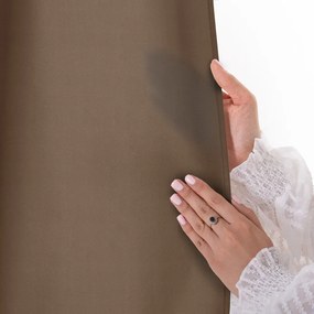 Tenda parzialmente oscurante marrone 140x250 cm Carli Tie – Restilo