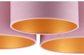 Duolla - Plafoniera ROLLER TRIO 3xE27/60W/230V rosa