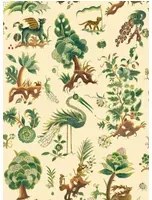 GP & J Baker Carta da parati Gertrude - Document Green