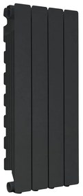 Radiatore acqua calda PRODIGE MODERN in alluminio, 4 elementi, interasse 700 mm, black coffee