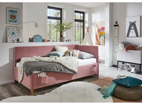 Letto da bambini con sponde rosa imbottito rete non inclusa 120x200 cm Cool – Meise Möbel