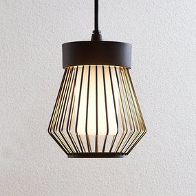 Lindby lampada a sospensione da esterno Vajana, Ø 19 cm, nero, alluminio Vajana Lindby, dimmerabile, Nero, Alluminio, Vintage
