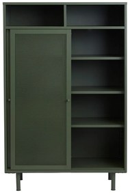 Armadietto in verde scuro in metallo con ante scorrevoli 90x140x40 cm Veep – Unique Furniture