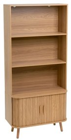 Libreria di colore naturale con effetto rovere 80x172x40 cm Elia – Casa Selección