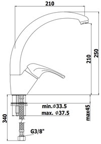 Paffoni nettuno due nd181 miscelatore lavello monoforo con canna a c orientabile cromo