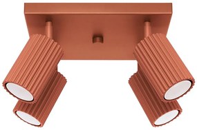 Sollux SL.1640 - Faretto KARBON 4xGU10/10W/230V rosso