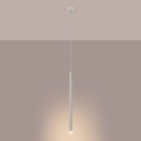 SOLLUX LIGHTING Lampada a sospensione Pastelo, beige, Ø 2 cm, acciaio, a 3 luci.