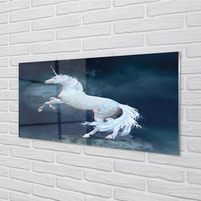 Quadro acrilico Pianeti unicorno cielo 100x50 cm