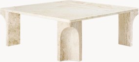 Tavolino in travertino Doric larg. 80 cm
