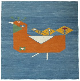 Kilim Tappeto 100x100 (Tacchino) Tessuto A Mano